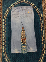 Carhartt Blue Faded Rugged Flex Relaxed Fit 5 Pocket Jeans - 40