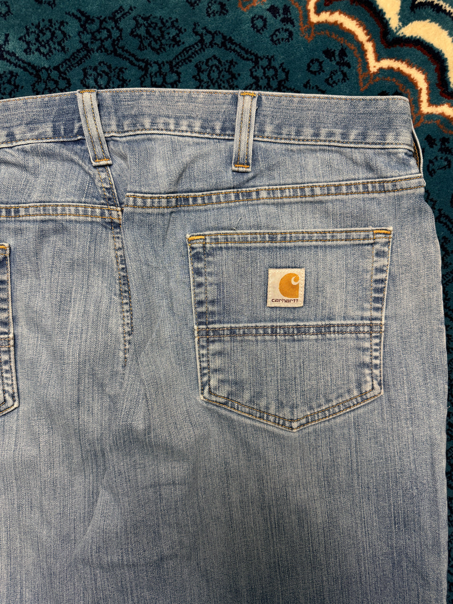 Carhartt Blue Faded Rugged Flex Relaxed Fit 5 Pocket Jeans - 40