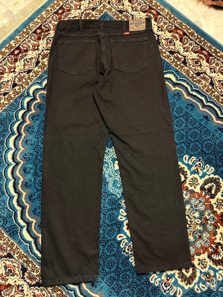 Wrangler Black Straight Fit Jeans - 34