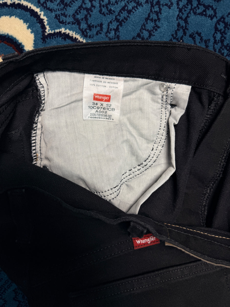 Wrangler Black Straight Fit Jeans - 34