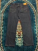 Levi's Dark Blue 514 Low Rise Straight Fit Jeans - 38