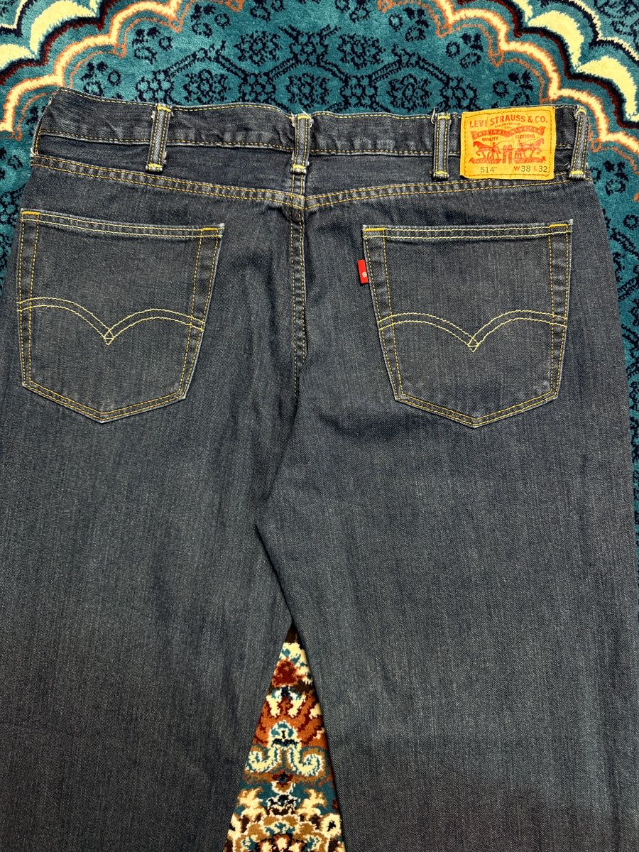 Levi's Dark Blue 514 Low Rise Straight Fit Jeans - 38