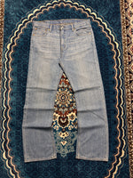 Levi's Blue 527 Washed Bootcut Jeans - 38