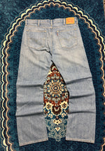 Levi's Blue 527 Washed Bootcut Jeans - 38