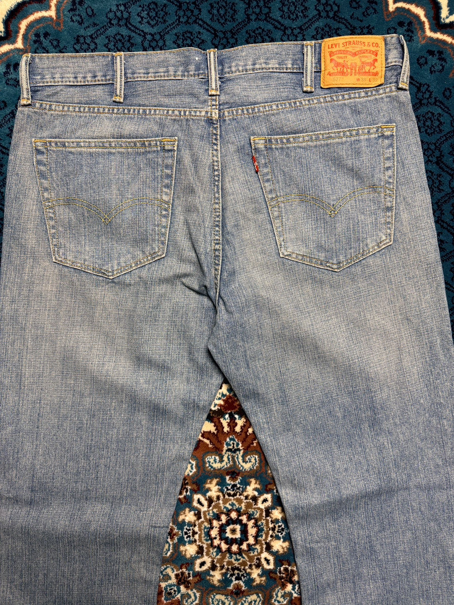Levi's Blue 527 Washed Bootcut Jeans - 38