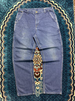 Carhartt Blue Baggy Fit 5 Pocket Jeans - 36