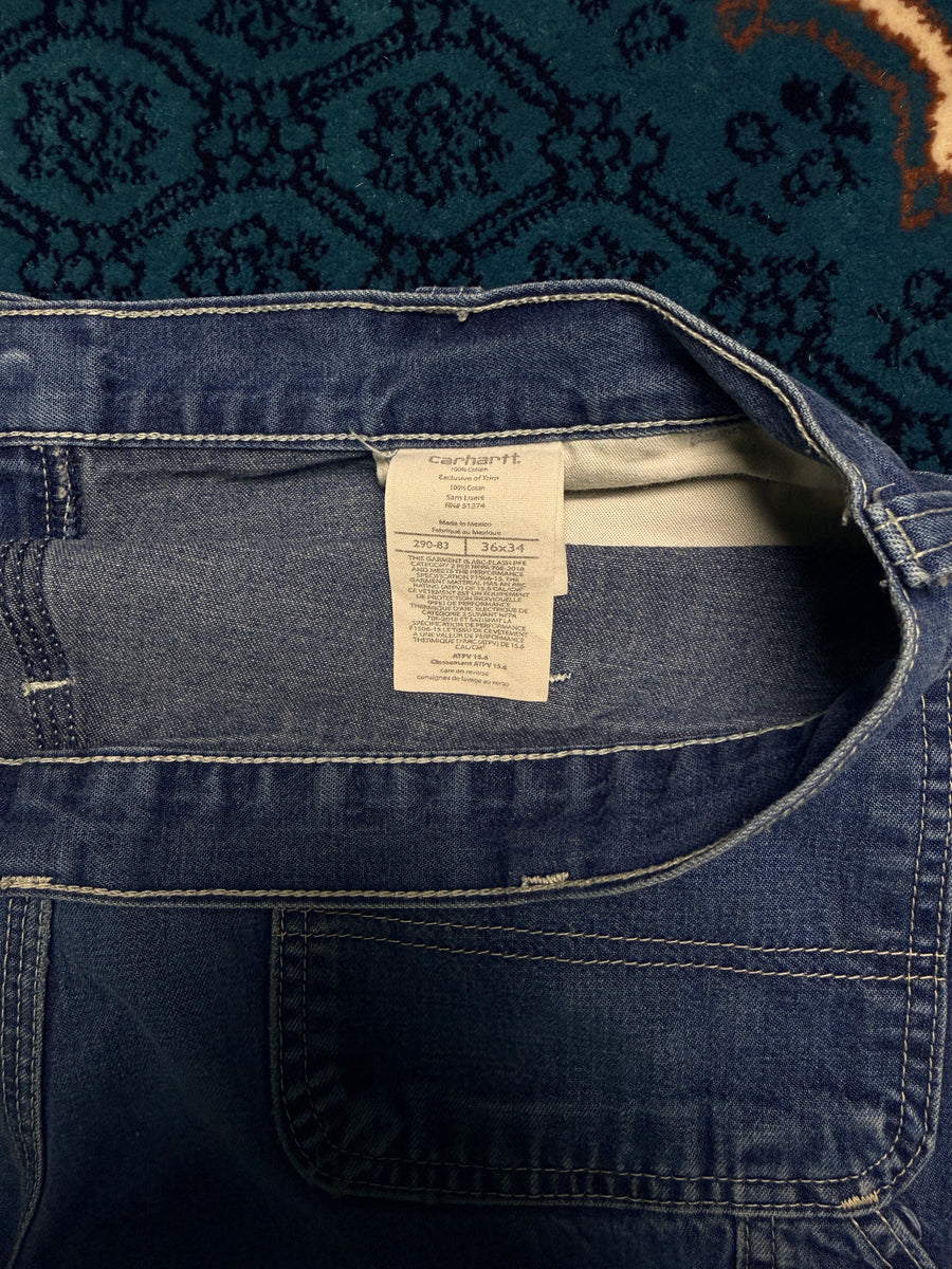 Carhartt Blue Baggy Fit 5 Pocket Jeans - 36