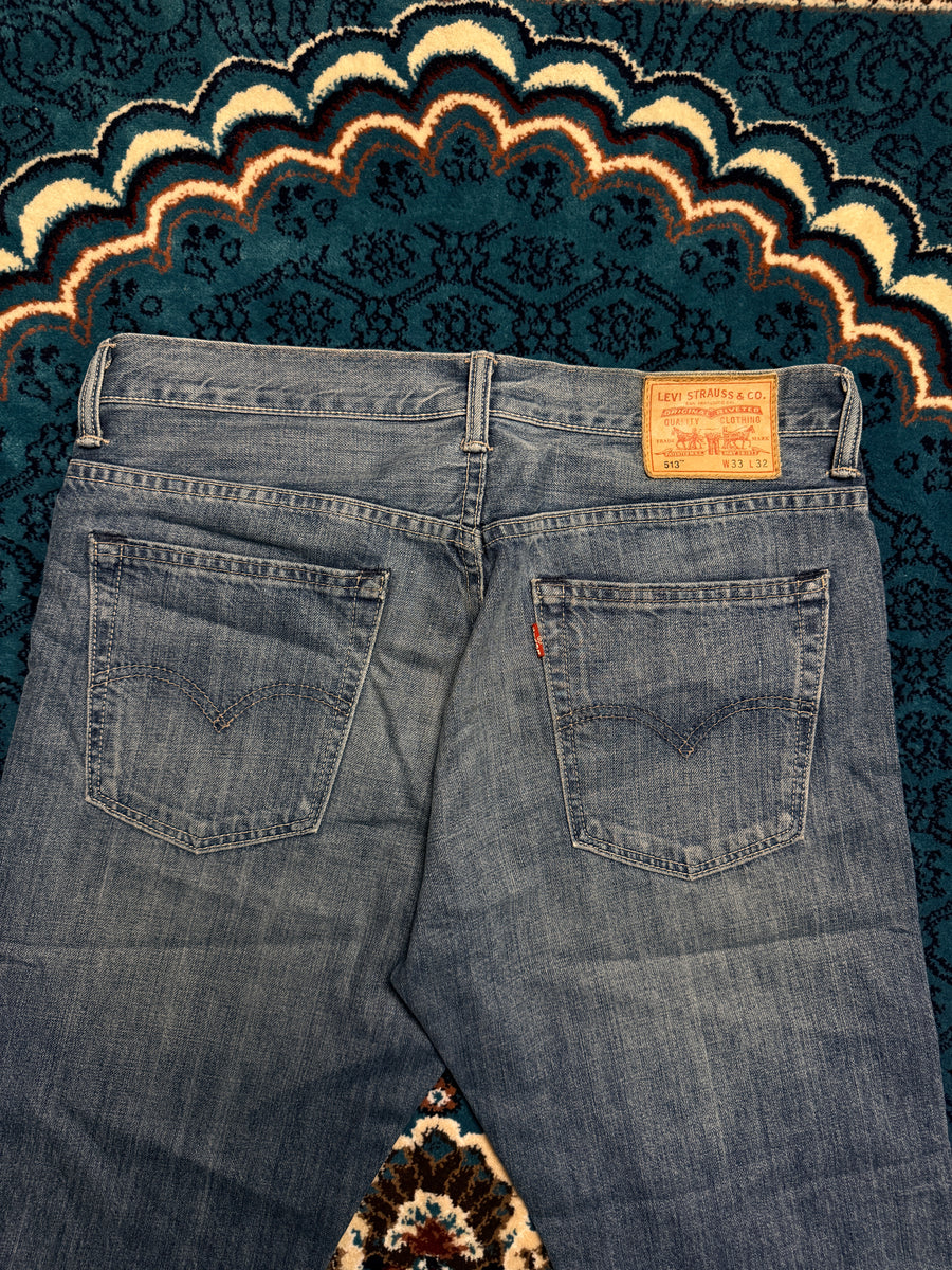 Levi's Blue 513 Slim Straight Jeans - 33