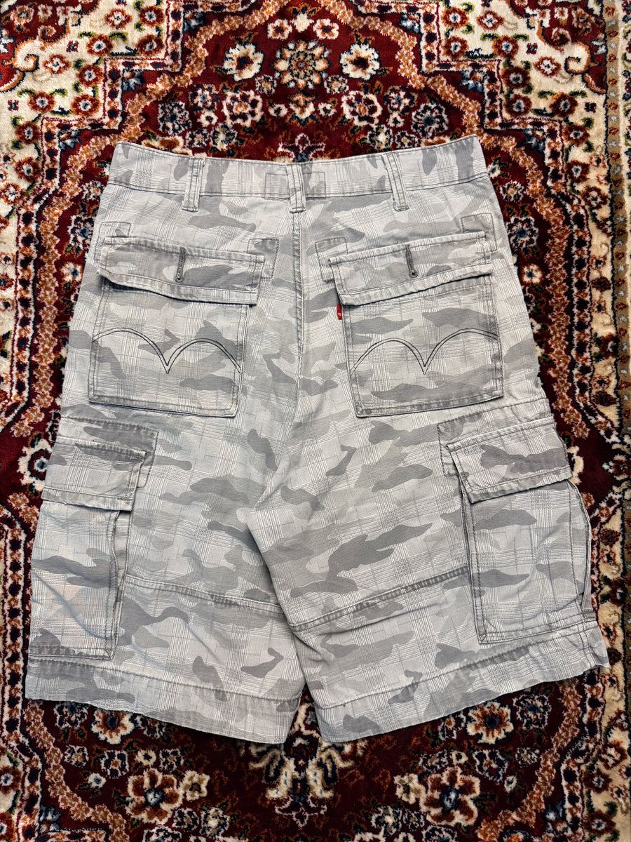 Levi's Grey Camo Squad Cargo Shorts - 33