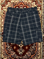 Wrangler Black Chequered Cotton Cargo Shorts - 42