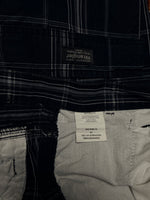 Wrangler Black Chequered Cotton Cargo Shorts - 42