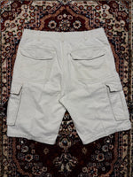 Levi's Off White Cotton Cargo Shorts - 36