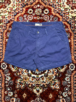 Levi's Navy Blue Cotton Shorts Cuffed - 29
