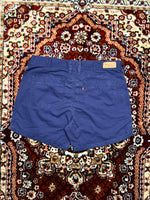 Levi's Navy Blue Cotton Shorts Cuffed - 29