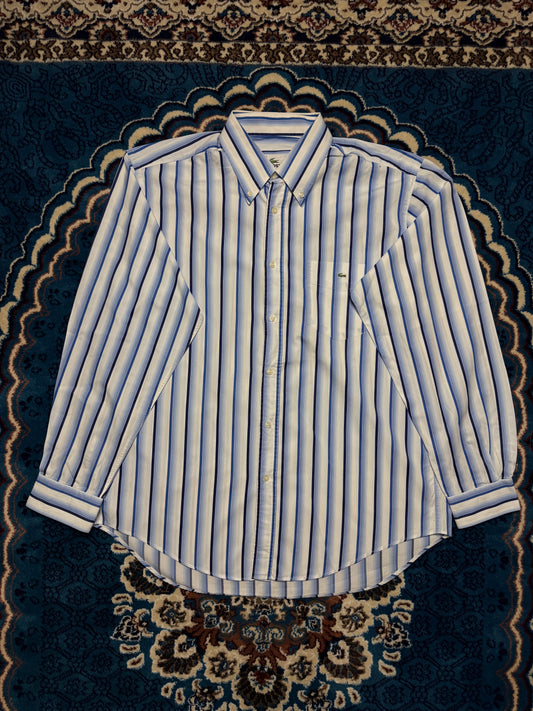 Lacoste Stripe Blue Button Down Shirt - 42
