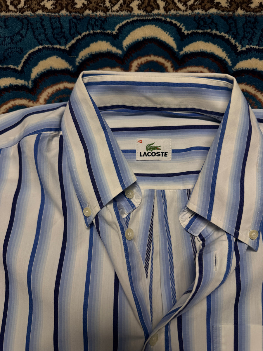 Lacoste Stripe Blue Button Down Shirt - 42