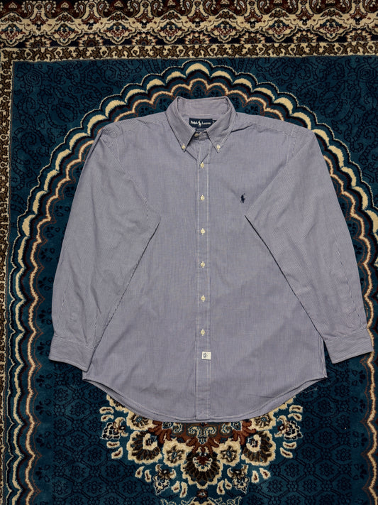 Ralph Lauren Check Purple Yarmouth Cotton Shirt - L