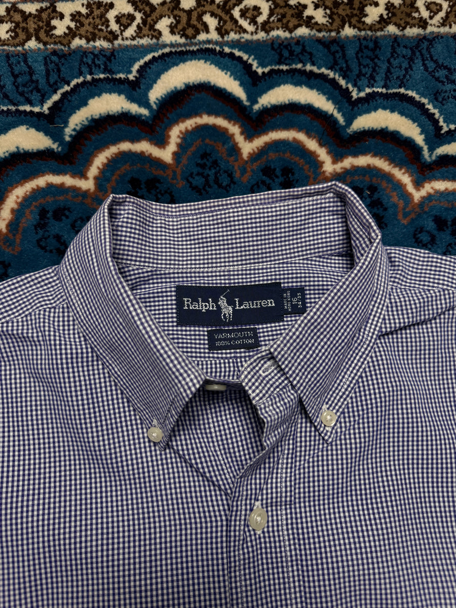 Ralph Lauren Check Purple Yarmouth Cotton Shirt - L