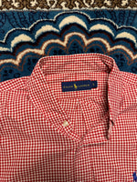 Ralph Lauren Check Red Button Down Shirt - L