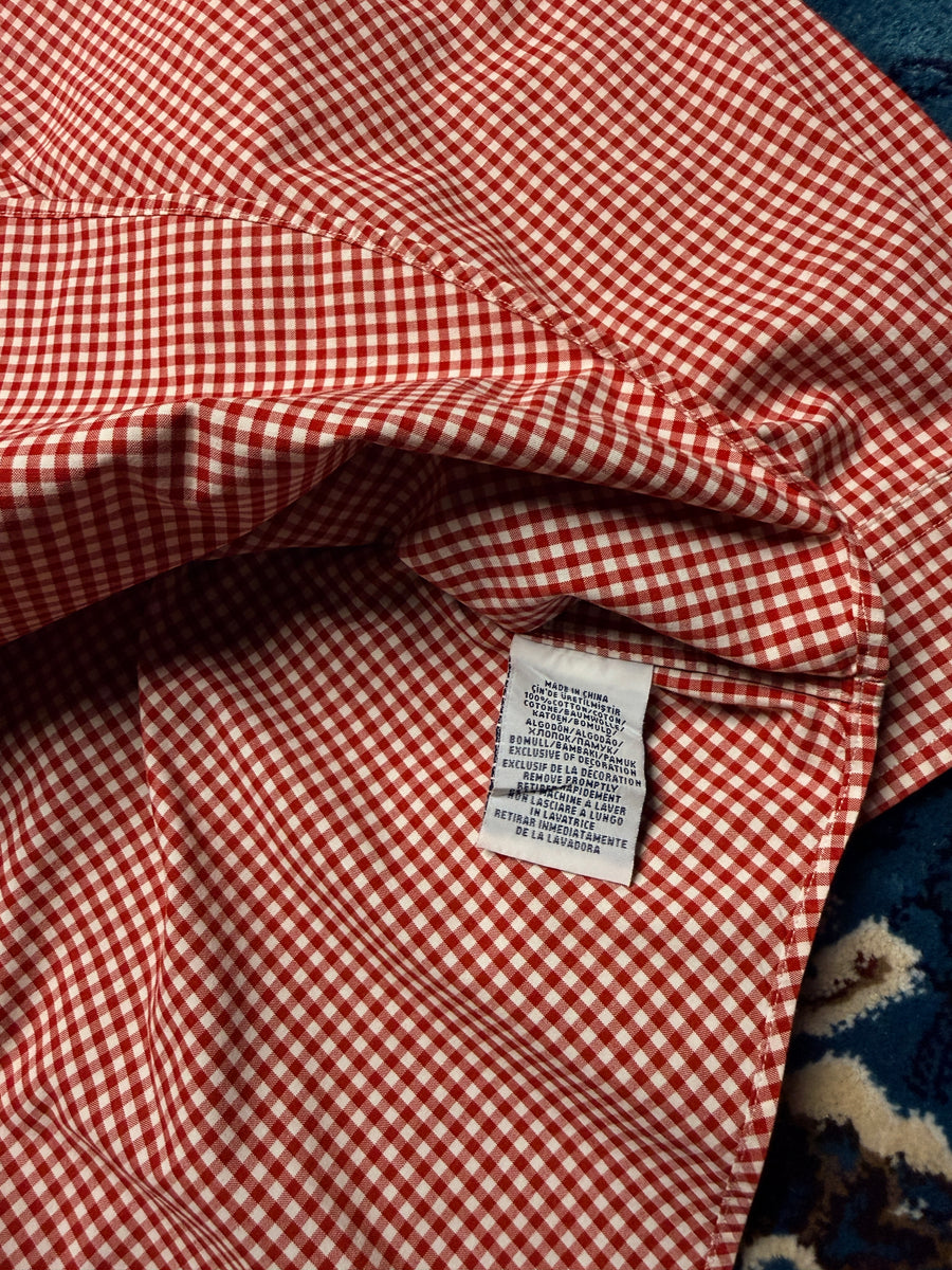 Ralph Lauren Check Red Button Down Shirt - L