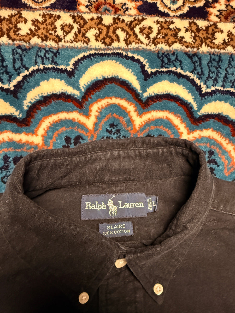 Ralph Lauren Black Blaire Cotton Shirt - L