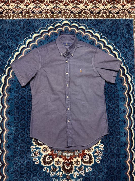 Ralph Lauren Bluish Grey Short Sleeve Button Down Shirt - M