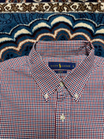 Ralph Lauren Check Blue & Red Slim Fit Button Down Shirt - L