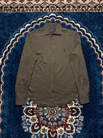 Polo Ralph Lauren Army Green Knit Dress Shirt - S