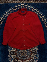 Ralph Lauren Red Cotton Button Down Shirt - S