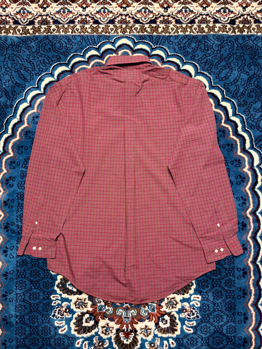 Ralph Lauren Check Red Yarmouth Cotton Shirt - M