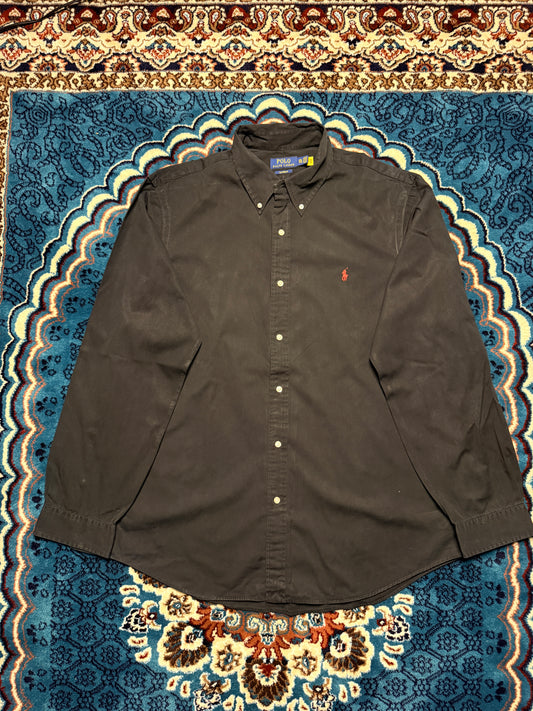 Polo Ralph Lauren Black Custom Fit Button Down Shirt - XXL