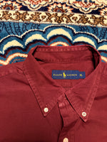 Ralph Lauren Maroon Button Down Shirt - XL