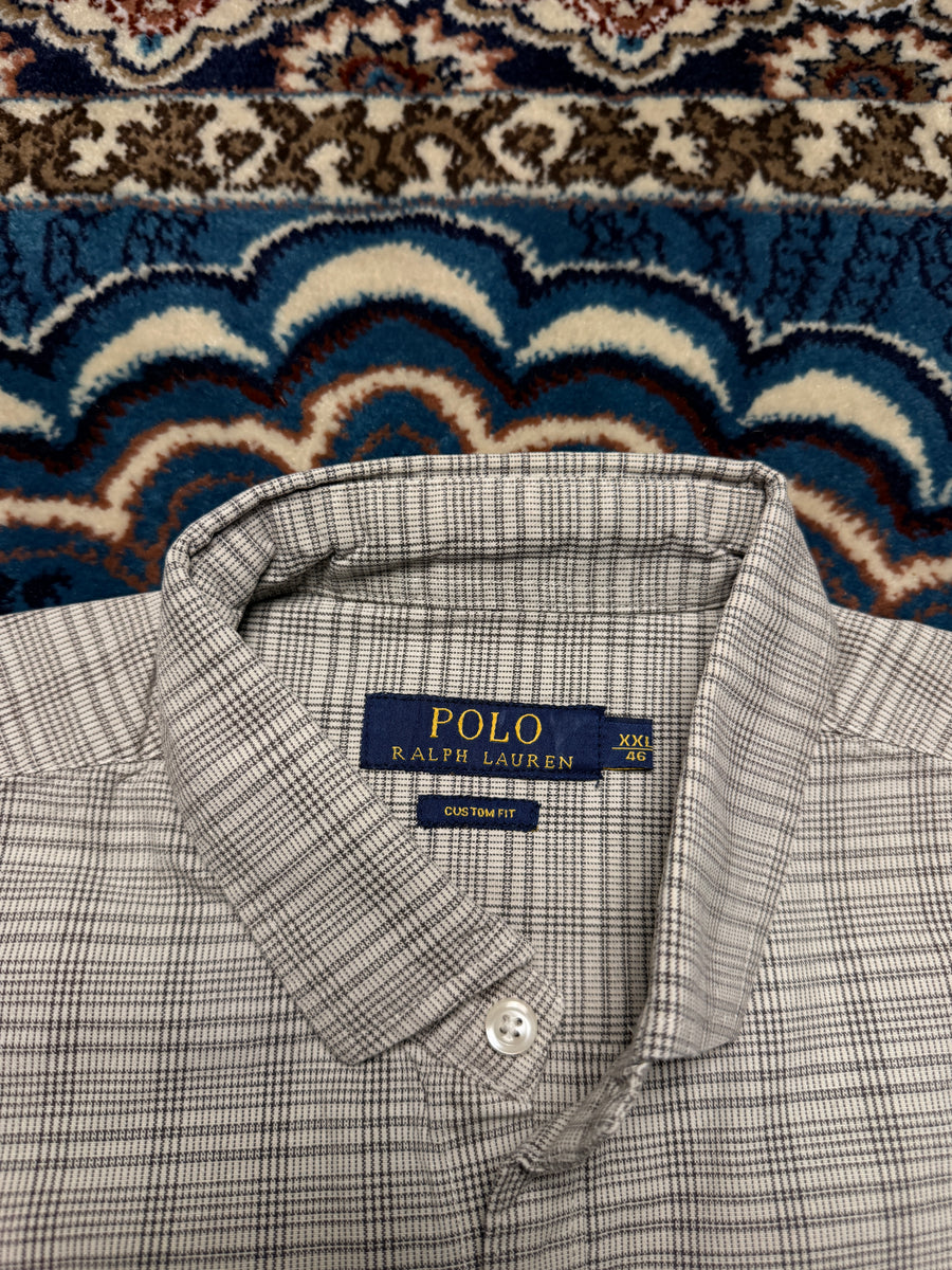 Polo Ralph Lauren Check Brown Custom Fit Heavyweight Shirt - XXL
