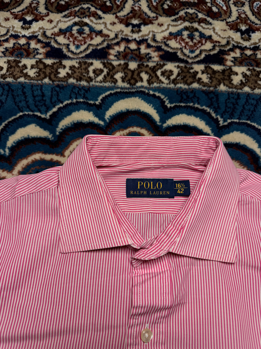 Polo Ralph Lauren Stripe Pink Button Down Shirt - L