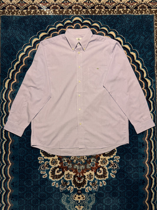 Lacoste Stripe Purple Button Down Shirt - 41