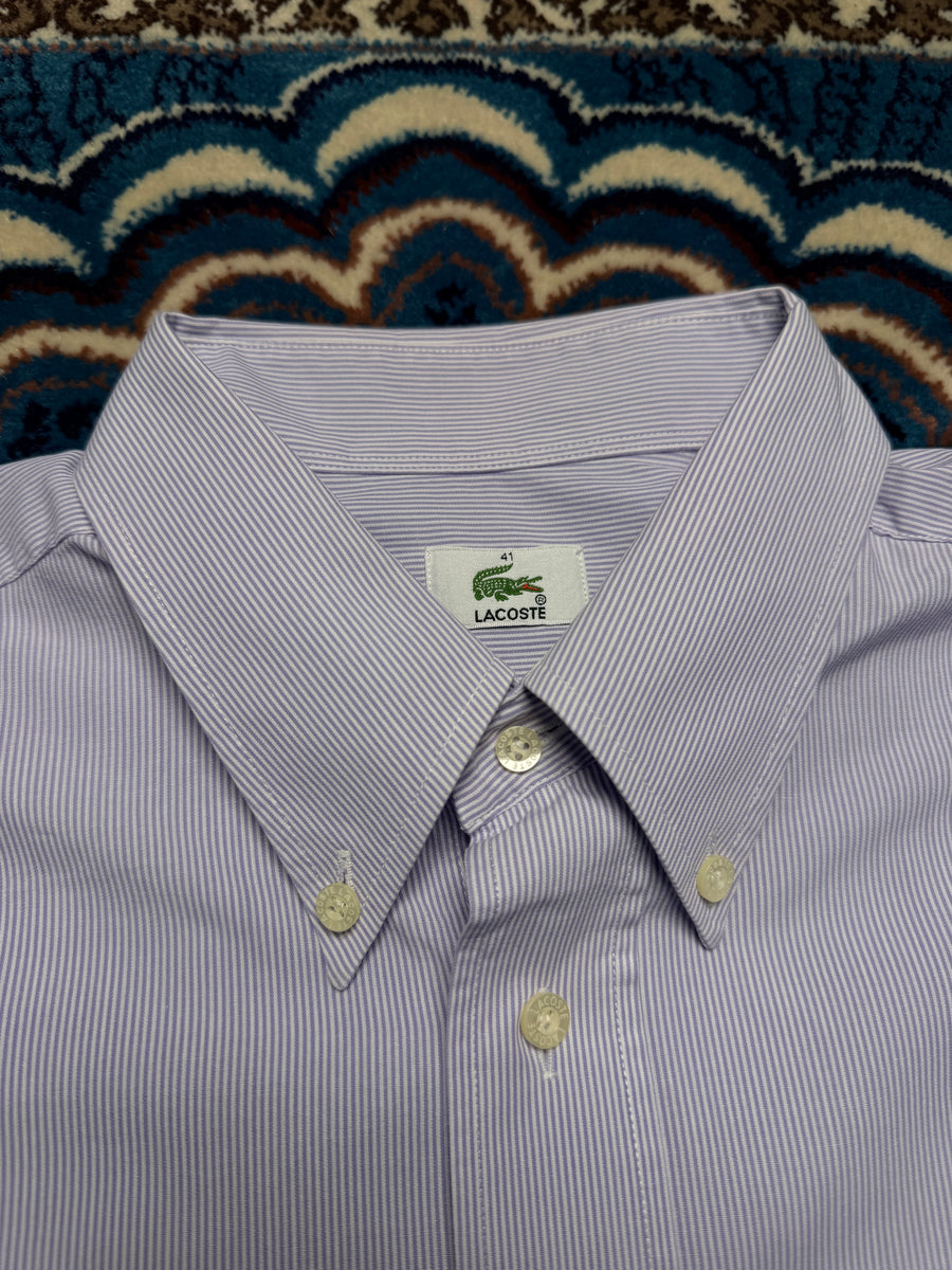 Lacoste Stripe Purple Button Down Shirt - 41