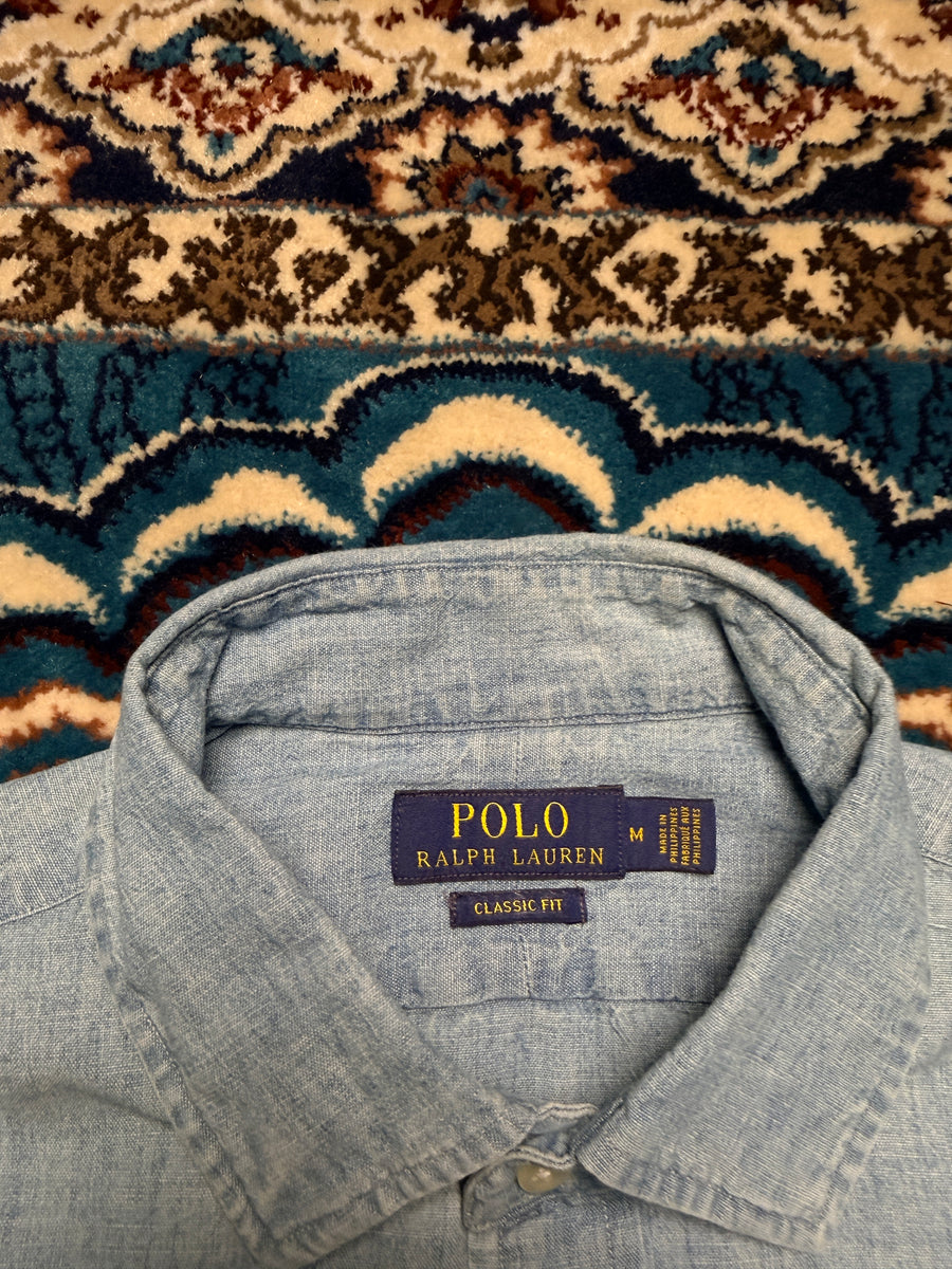 Ralph Lauren Vintage Denim Style 1967 Olympics Classic Fit Shirt - M