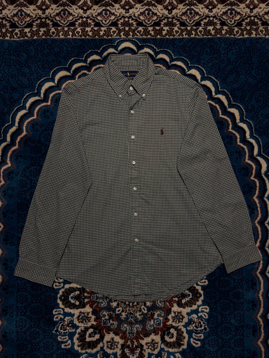 Ralph Lauren Check Green Custom Fit Shirt - M