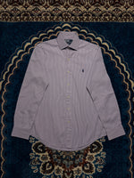 Polo by Ralph Lauren Stripe Purple Regent Custom Fit Shirt - S
