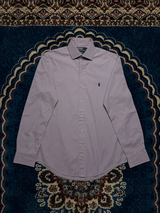Polo by Ralph Lauren Stripe Purple Regent Custom Fit Shirt - S