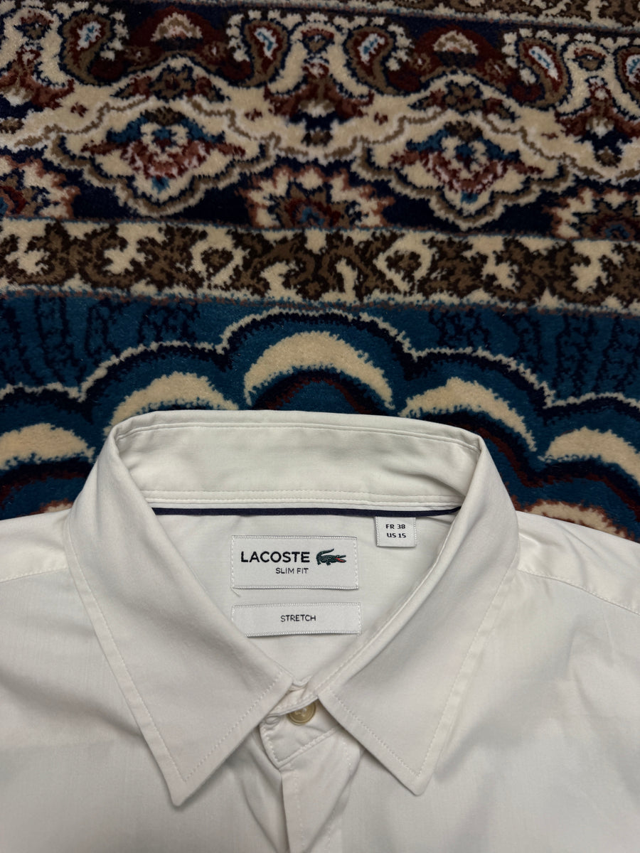 Lacoste White Slim Fit Stretch Shirt - S