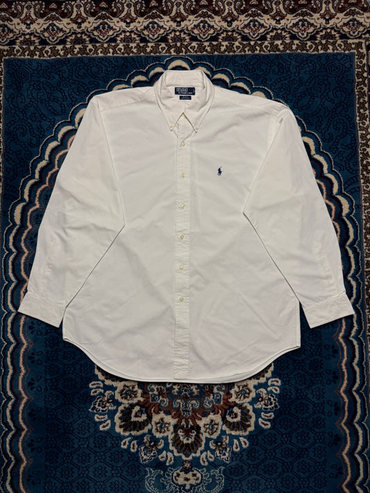 Ralph Lauren White Blake 100% Cotton Shirt - L