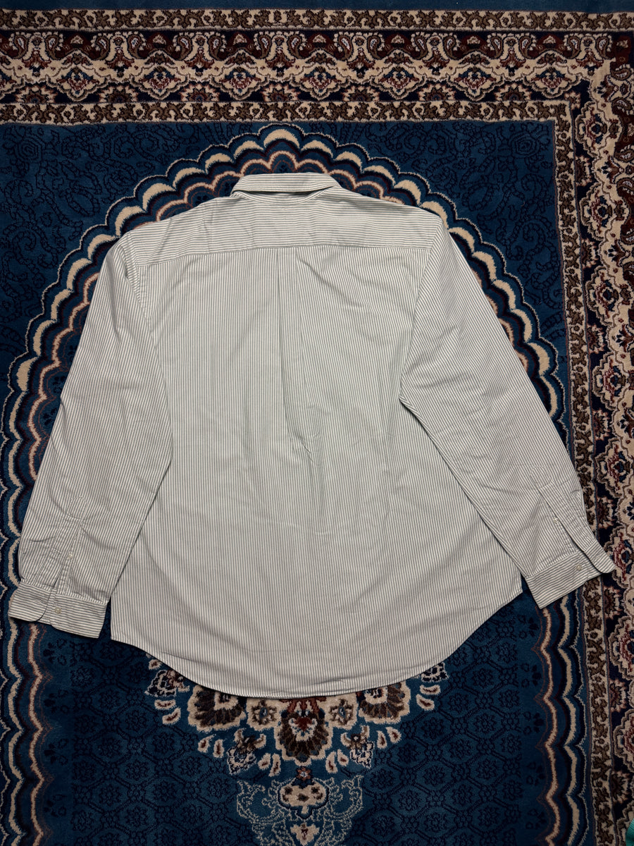 Ralph Lauren Stripe Light Green Classic Fit Shirt - XXL