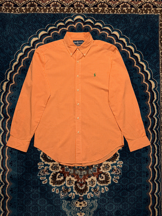 Ralph Lauren Check Orange Classic Fit Shirt - M