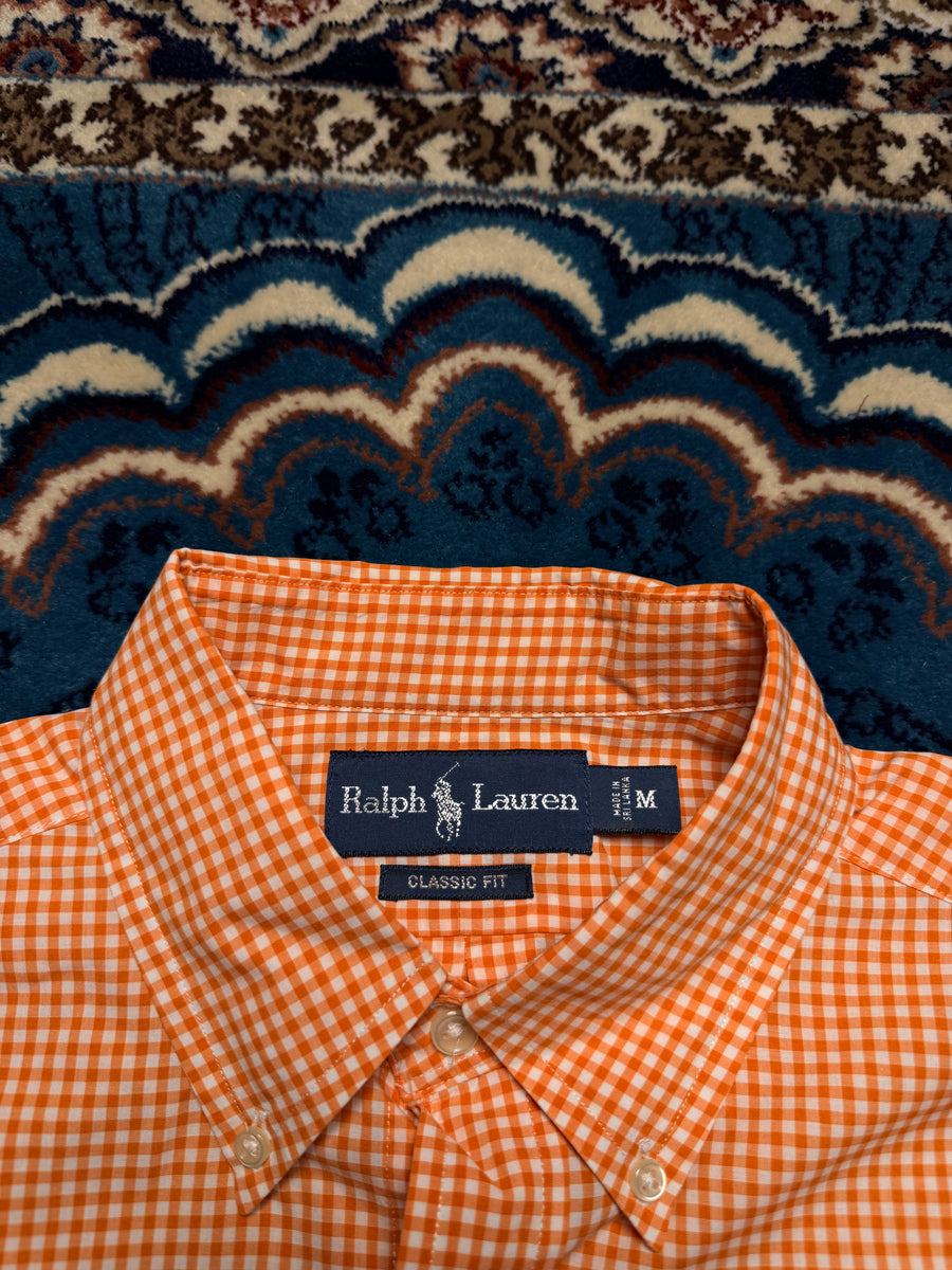Ralph Lauren Check Orange Classic Fit Shirt - M