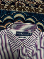 Ralph Lauren Stripe Purple Custom Fit Shirt - S