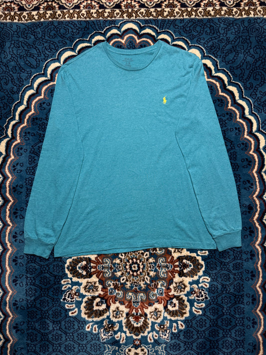 Polo Ralph Lauren Teal Long Sleeve Crewneck Tee - L