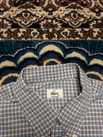 Lacoste Check Blue Half Sleeve Shirt - 40