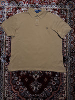 Polo by Ralph Lauren Light Brown Custom Fit Polo Shirt - XL