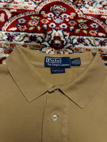 Polo by Ralph Lauren Light Brown Custom Fit Polo Shirt - XL
